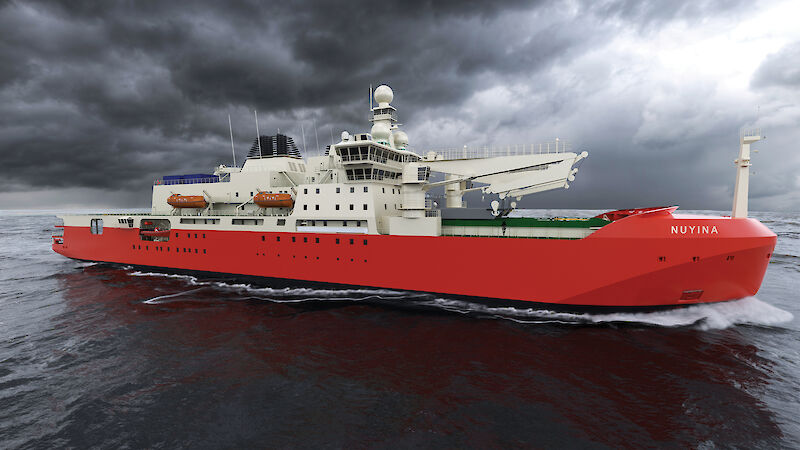 Artist’s impression of the RSV Nuyina.