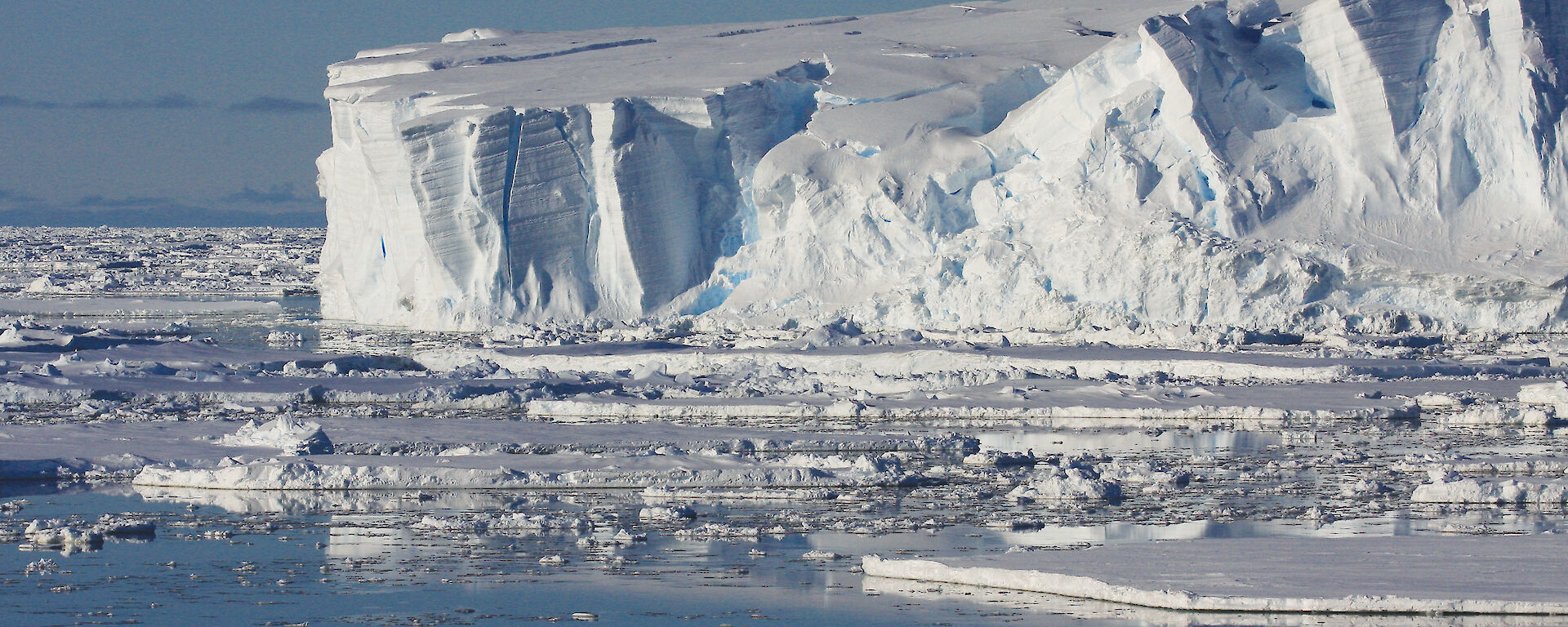 The front of the Totten Glacier in East Antarctica.