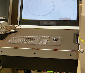 The Seapath 380 console provides positional information (roll, pitch and heading) to scientific instruments to allow them to adjust for ship movement.