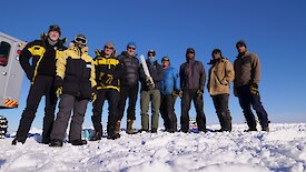 The hydroxyl team standing in a line.