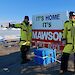 Jesse and Jane at the Mawson station sign.