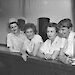 Susan Ingham (left), Mary Gillham, Hope Macpherson and Isobel Bennett, on the deck of the Thala Dan.