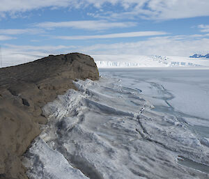 An icy landscape.