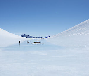 An icy landscape.