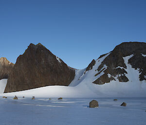 An icy landscape.