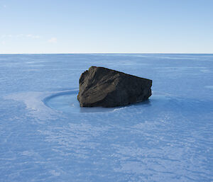 An icy landscape.