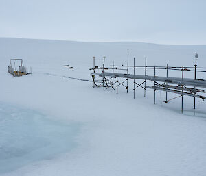 An icy landscape.