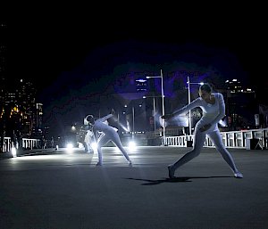 Dancers wearing white represent Antarctic Ice.