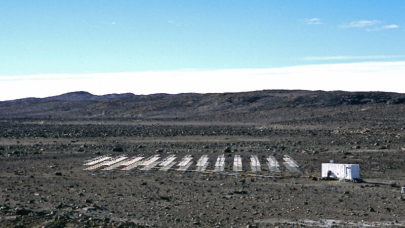 The VHF radar at Davis, used to measure winds in the lower part of the atmosphere