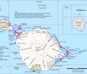 A map of Heard Island.