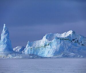 Icebergs near Davis station
