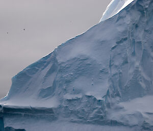 Detail of tilted sloping iceberg