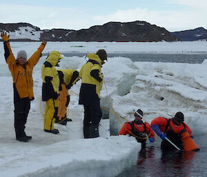 Collection trip at Ellis Fjord