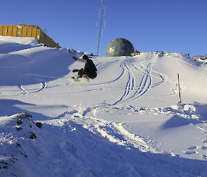 Davis expeditioner snowboarding