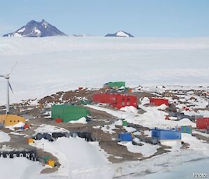 Aerial of Mawson station