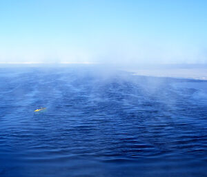 The AUV surfaces after a successful mission (Photo: Guy Williams)