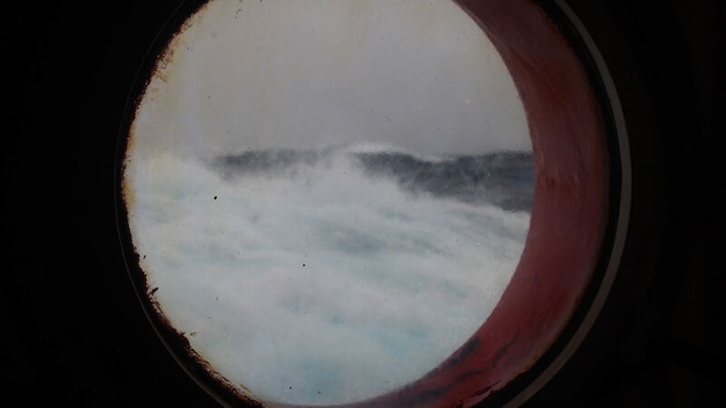 View from the Aurora Australis trawl deck (Photo: Wendy Pyper)