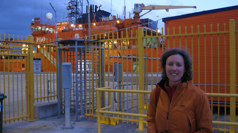 Wendy preparing to board the ship (Photo: Chris Giannaros)