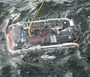 The ROV in the water.