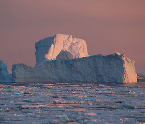 Iceberg at sunset