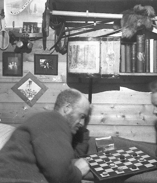 Charles Harrisson and Andrew Watson play chess in ‘The Grottoes'