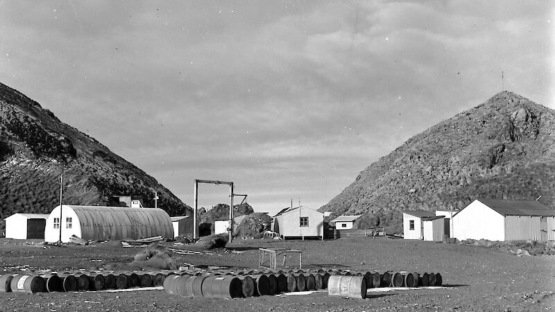 Macquarie Island station, looking north-east 1956