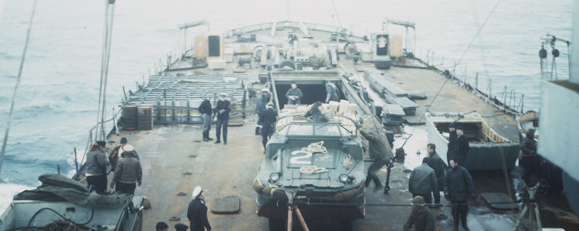 LST 3501 / HMAS Labuan in the Southern Ocean 1950