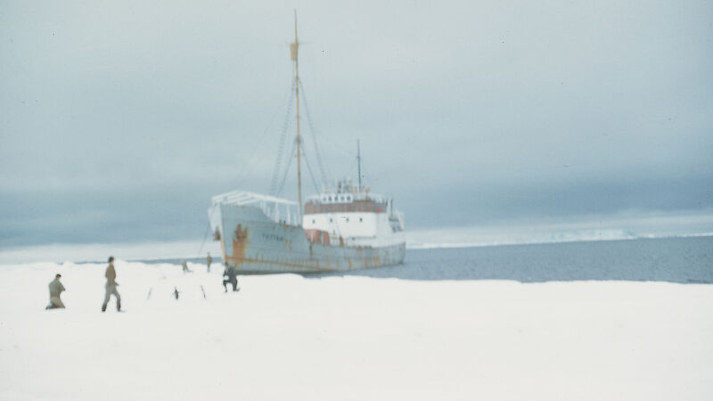 Tottan during Expeditions Antarctiques Francaises at Point Geologie 1952 where Robert Dovers participated as Australian observer.