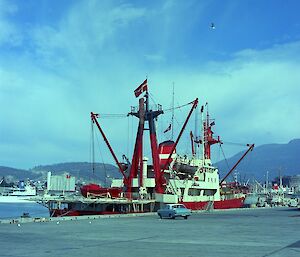 Ship alongside wharf