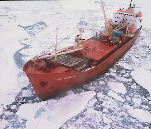 Lady Franklin in pack ice 1988–89