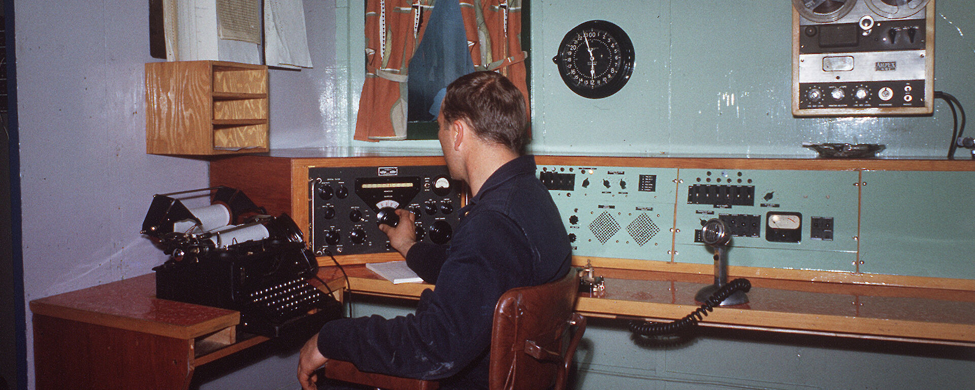 The Wilkes radio room is has reel-to-reel players and a teletype machine. Very basic!