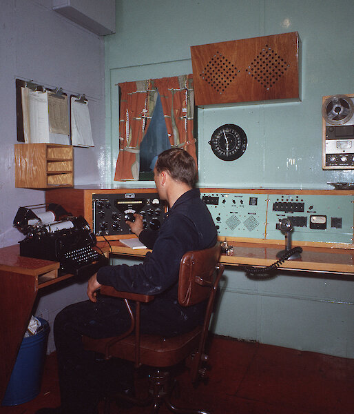 The Wilkes radio room is has reel-to-reel players and a teletype machine. Very basic!