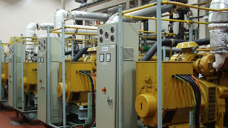 Diesel generators in main power house at Mawson