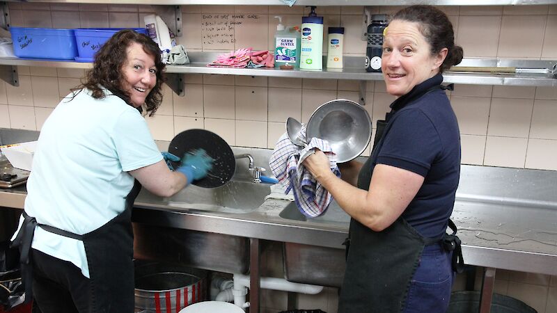 Slushys doing the washing up