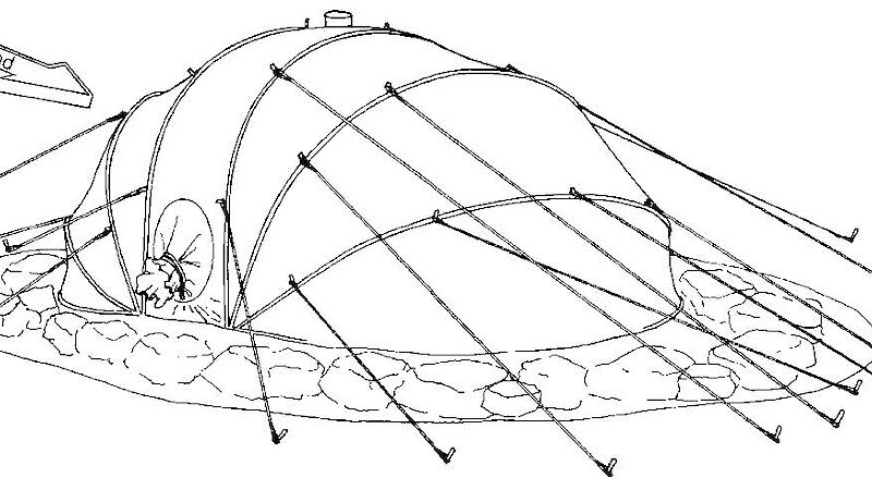 Illustration of an endurance tent