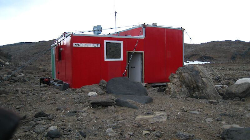 Field hut in the rocky terrain