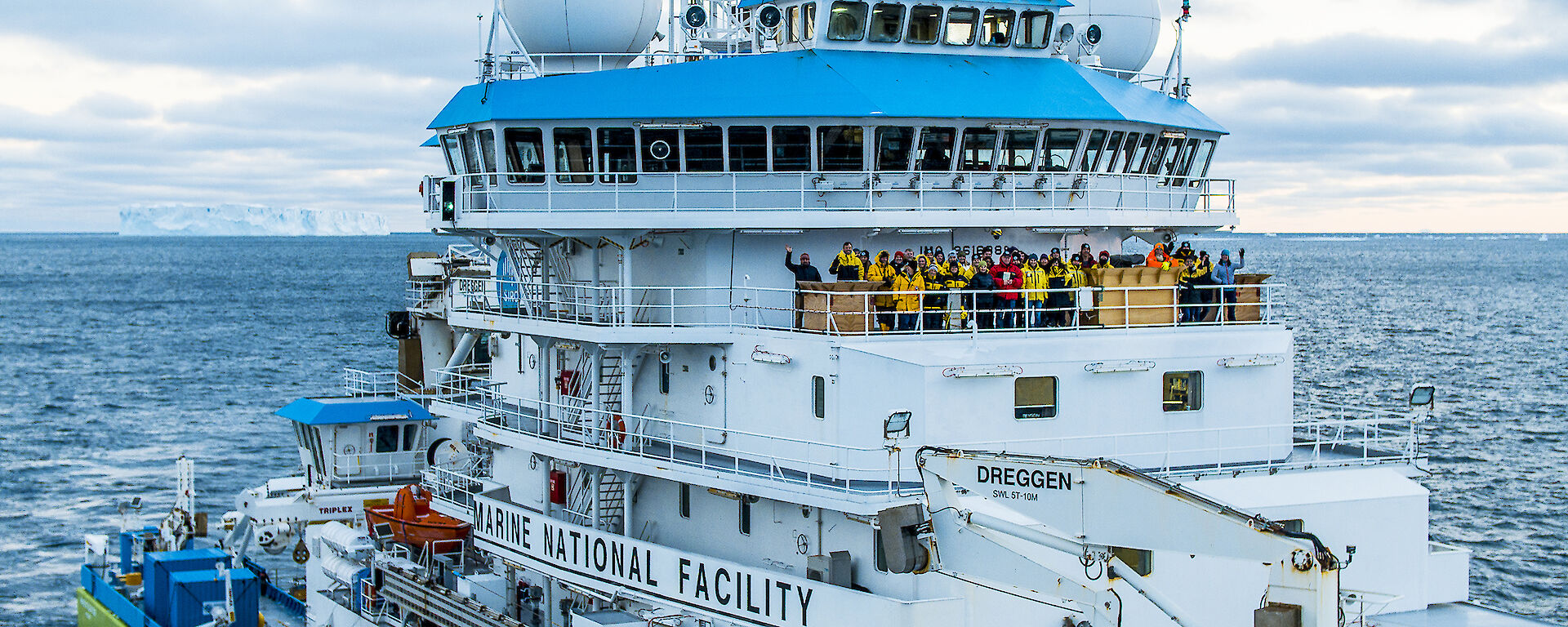 aerial view of ship