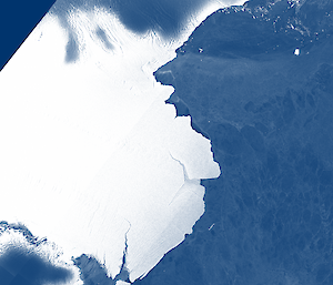 Satellite images of the Amery Ice Shelf.
