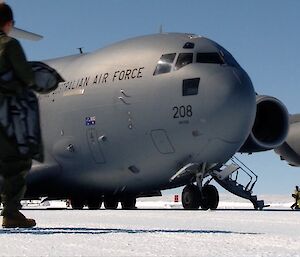 C-17A on the ground at Wilkins Aerodrome