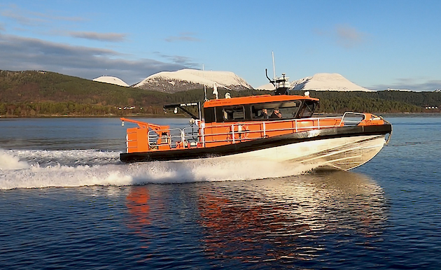 The Nuyina’s science tender undergoing sea trials in Norway.