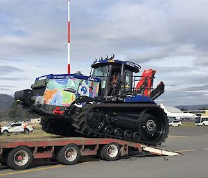 Tractor on trailer