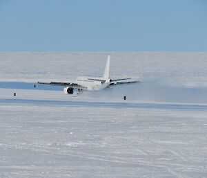 Airbus landing at Wilkins