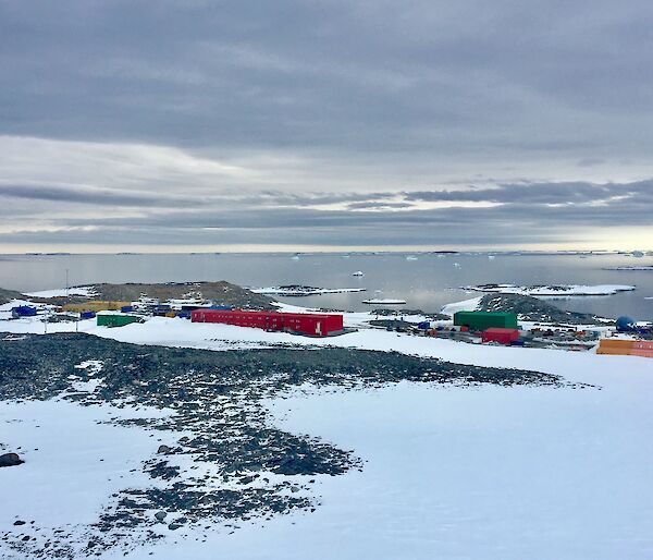 Casey Station with Newcomb Bay in the background