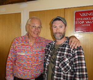 Craig and Dr Karl in the Red Shed