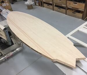 Aaron’s surfboard top