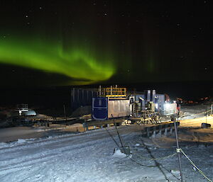 A green Aurora over the power house
