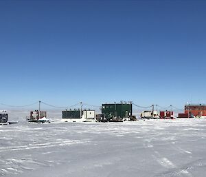 Wilkins summer camp made up of several buildings with power lies between them