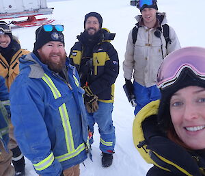 Traversing (L- R Aaron, Mitch, Andrew, Juan, Ben and Amy)