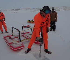 Sea Ice Training (L-R Jason, Aaron, Ben and Garvan)