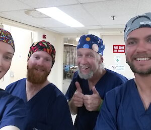 Lay Surgical Team (L-R Amy, Garvan, Rhys and Aaron)